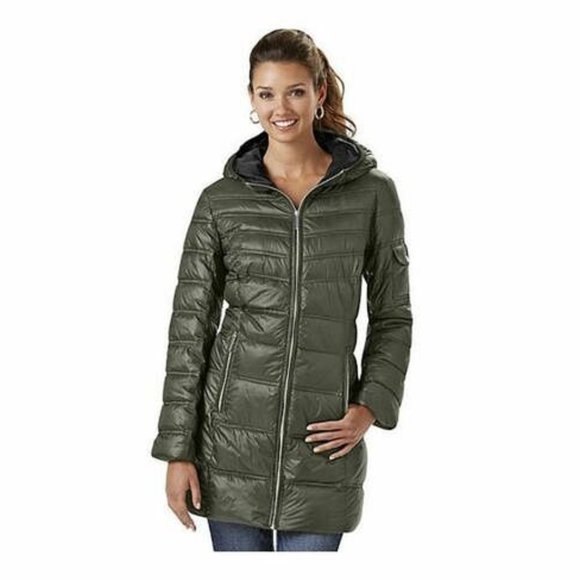 Outdoor Spirit Olive Green Puffer Parka Jacket Coat Plus Size 3X - Picture 1 of 10